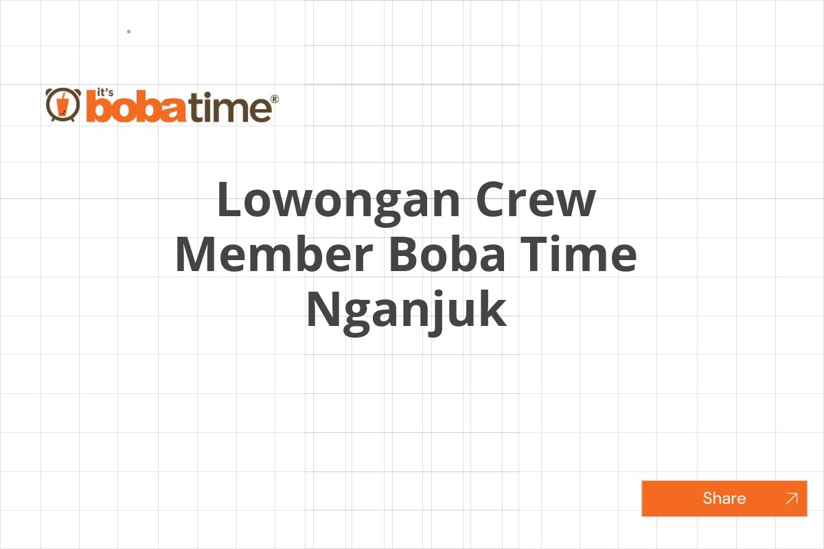 Lowongan Crew Member Boba Time Nganjuk