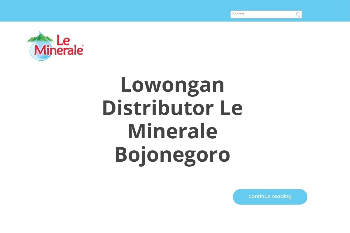 Lowongan Distributor Le Minerale Bojonegoro