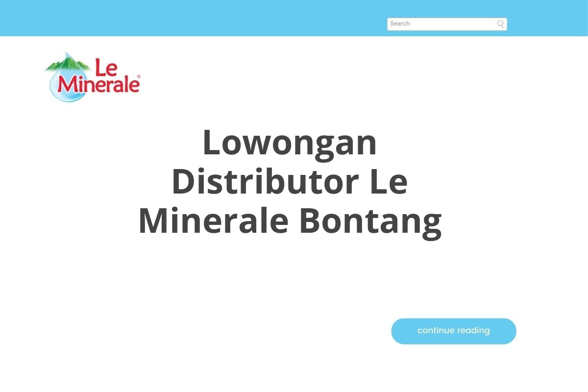 Lowongan Distributor Le Minerale Bontang