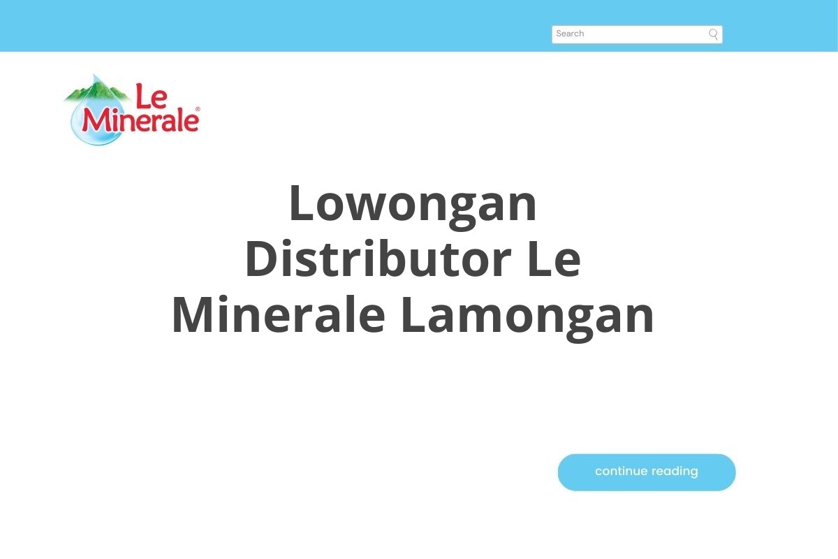 Lowongan Distributor Le Minerale Lamongan