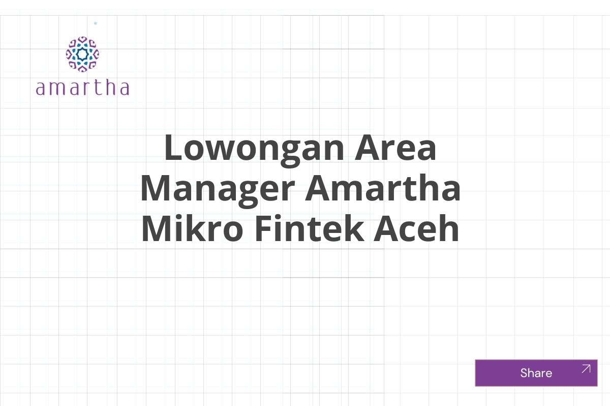 Lowongan Area Manager Amartha Mikro Fintek Aceh