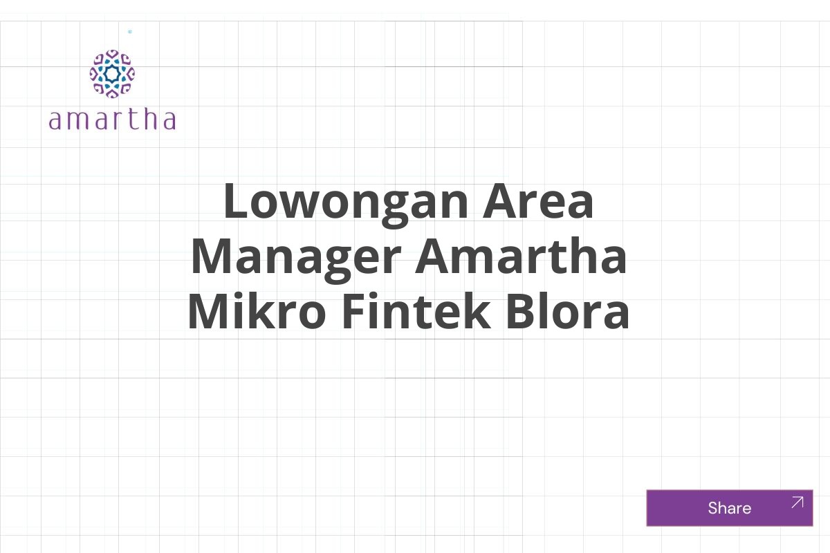 Lowongan Area Manager Amartha Mikro Fintek Blora