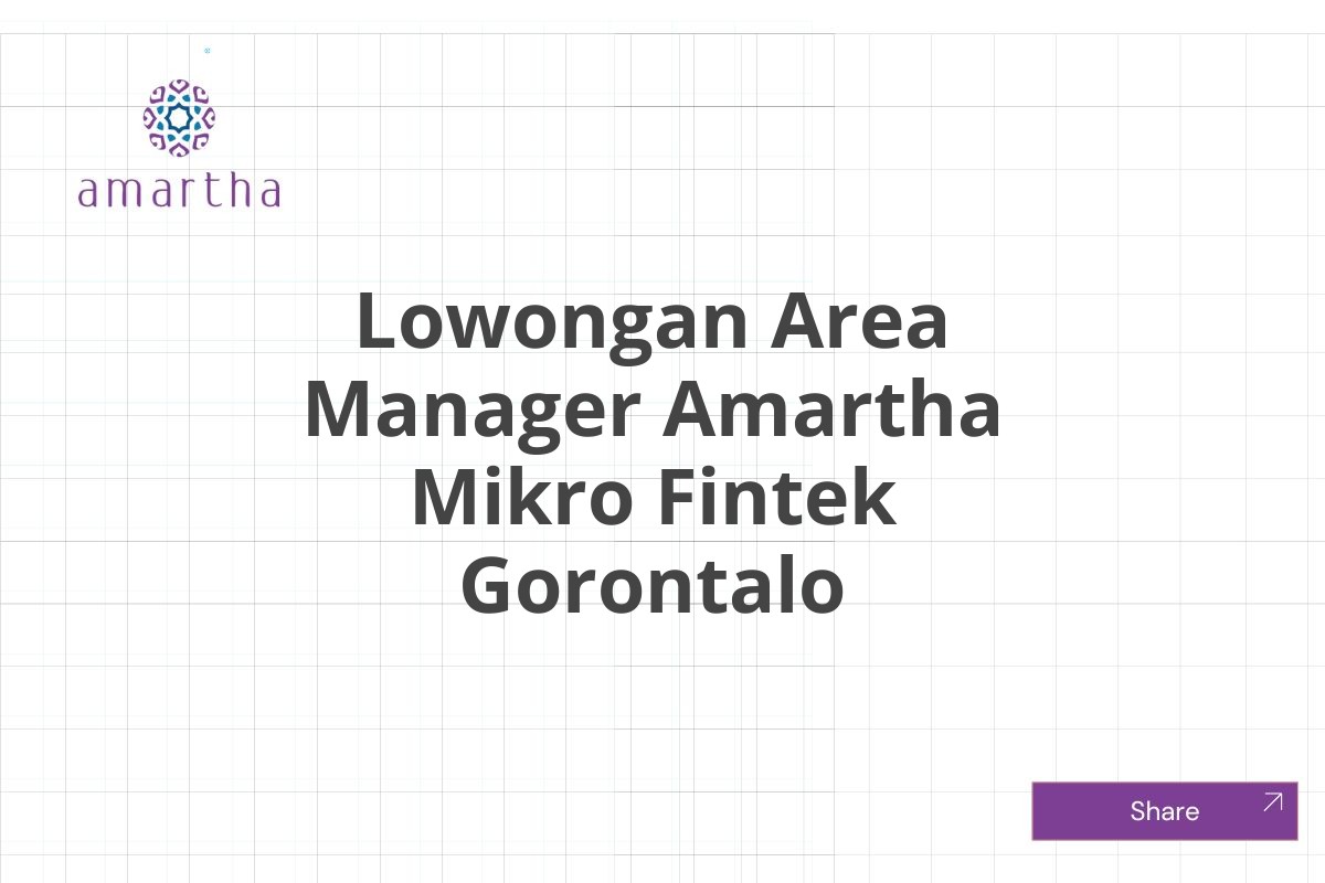 Lowongan Area Manager Amartha Mikro Fintek Gorontalo