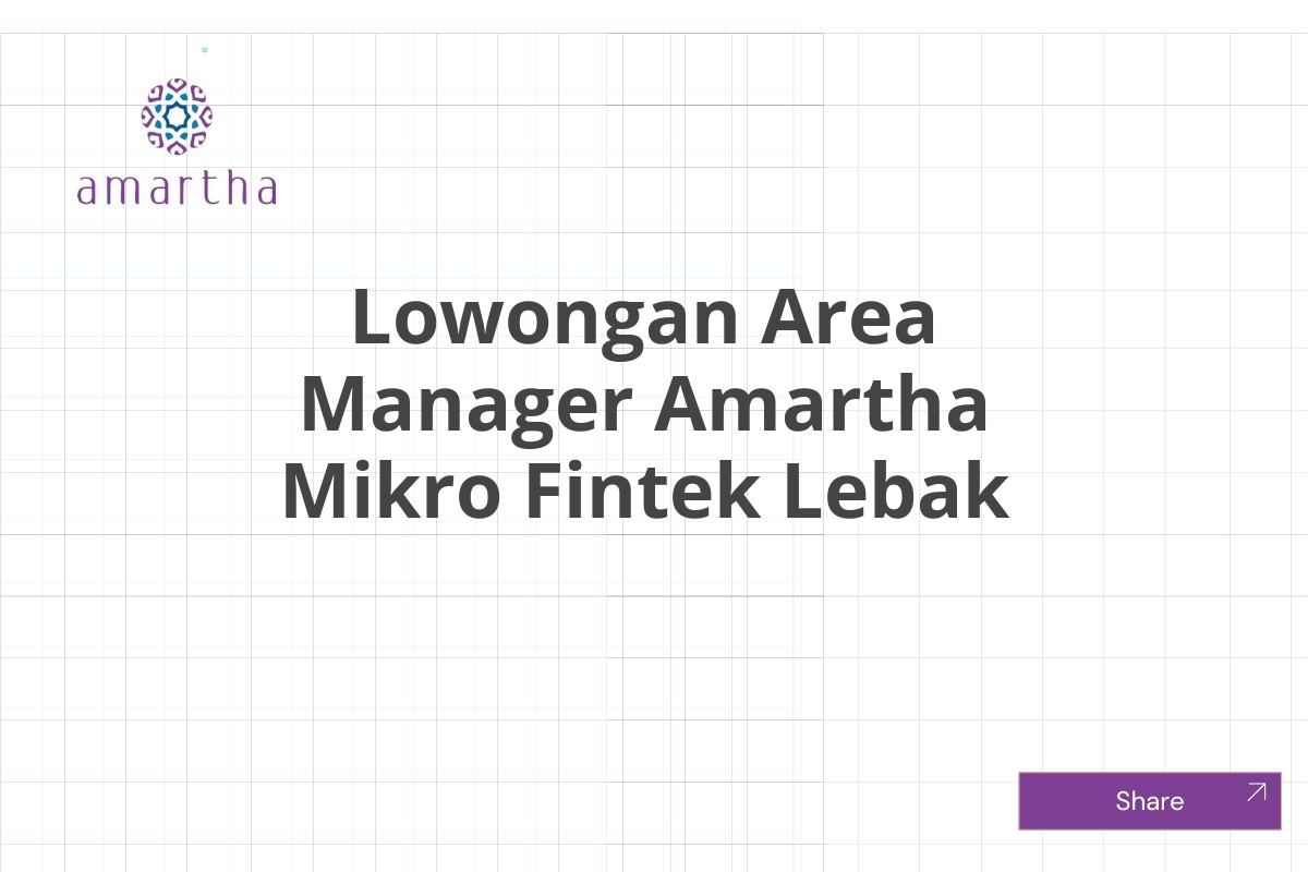 Lowongan Area Manager Amartha Mikro Fintek Lebak