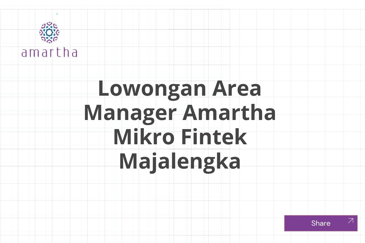 Lowongan Area Manager Amartha Mikro Fintek Majalengka