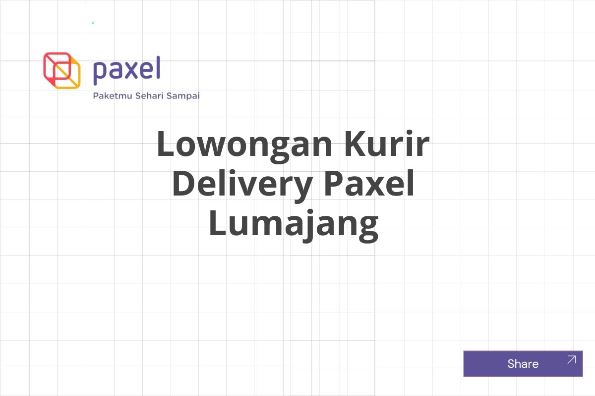 Lowongan Kurir Delivery Paxel Lumajang