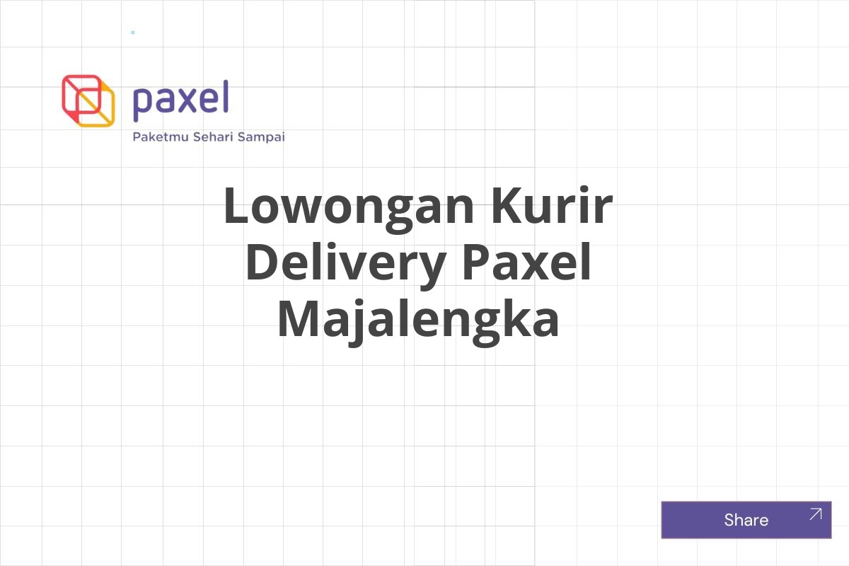 Lowongan Kurir Delivery Paxel Majalengka