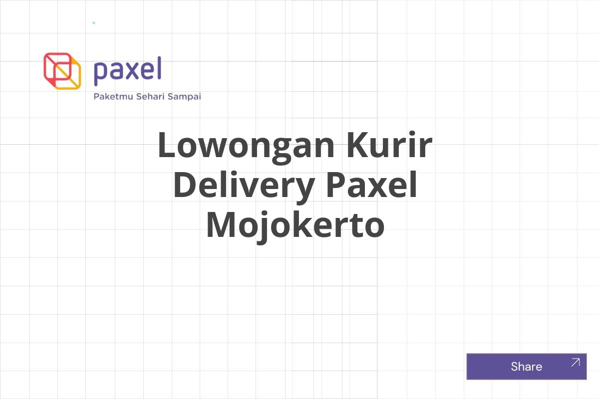 Lowongan Kurir Delivery Paxel Mojokerto