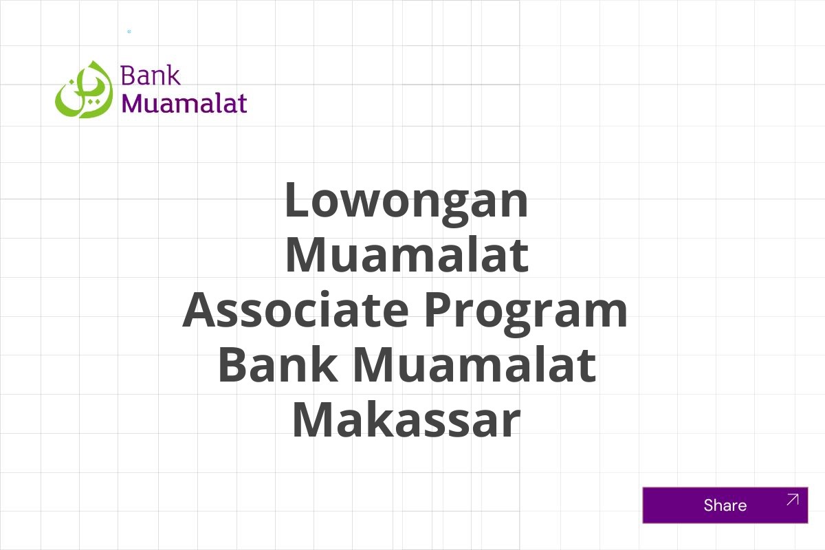 Lowongan Muamalat Associate Program Bank Muamalat Makassar