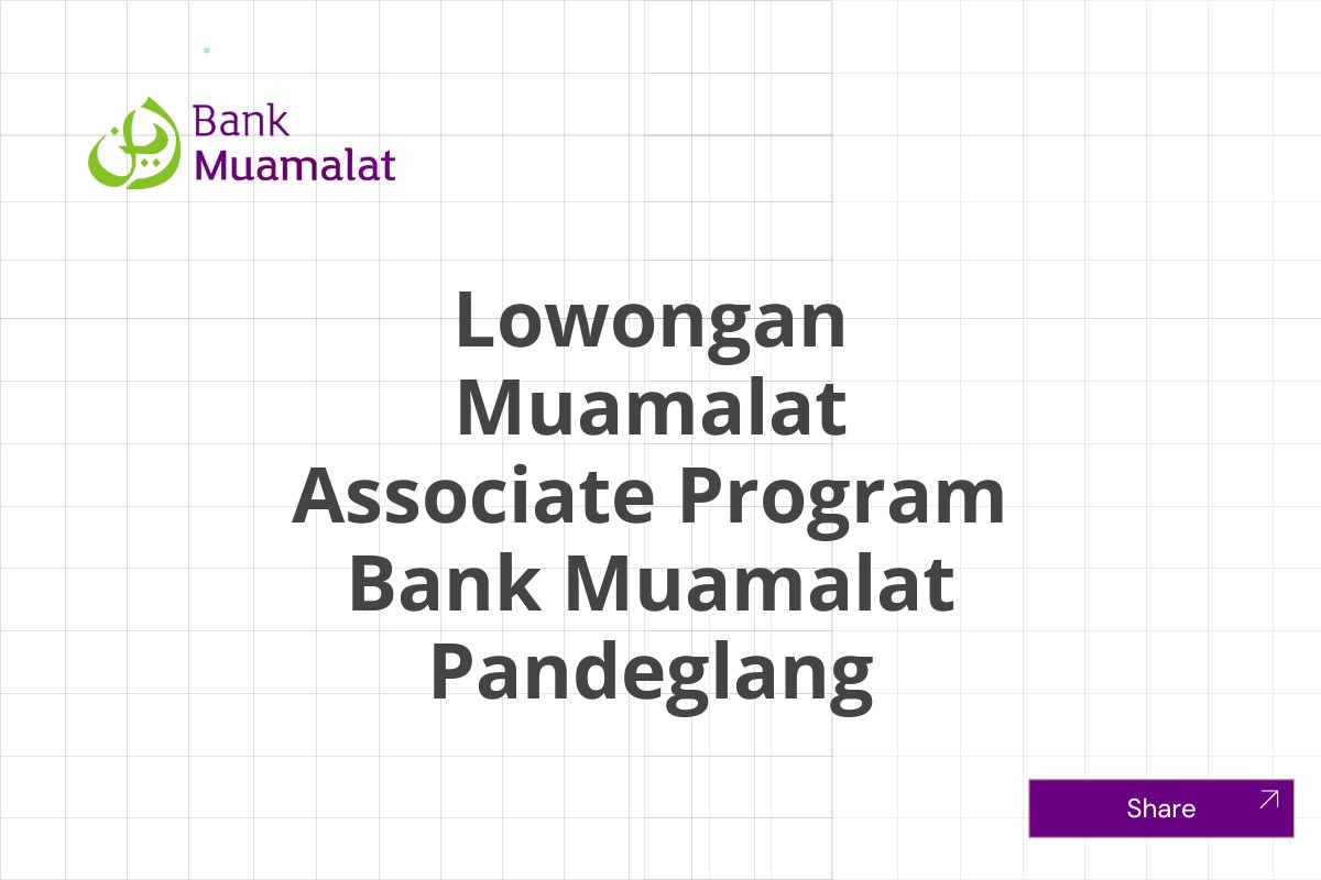 Lowongan Muamalat Associate Program Bank Muamalat Pandeglang