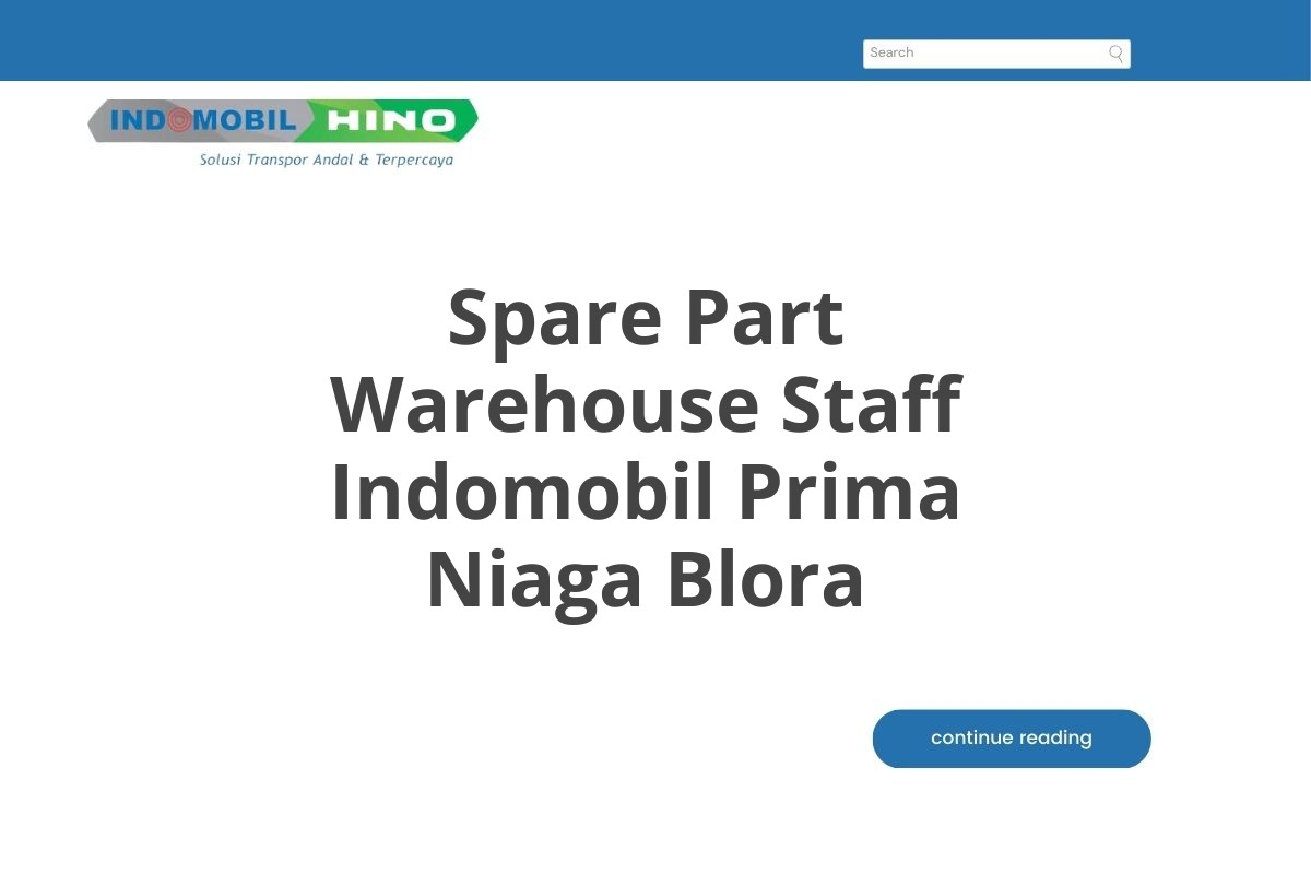 Spare Part Warehouse Staff Indomobil Prima Niaga Blora