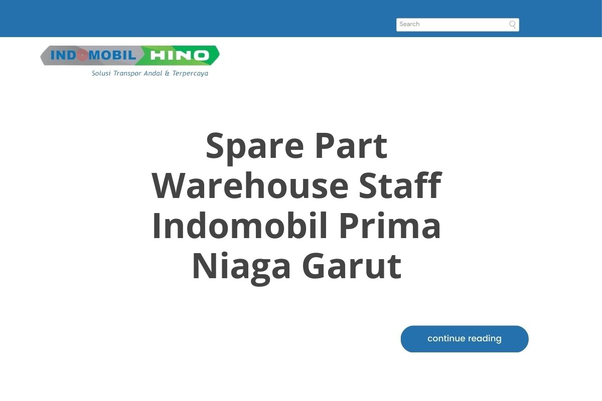 Spare Part Warehouse Staff Indomobil Prima Niaga Garut