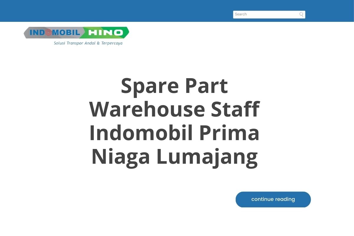 Spare Part Warehouse Staff Indomobil Prima Niaga Lumajang