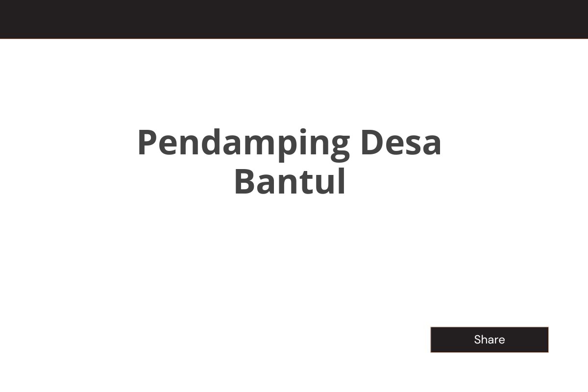 Pendamping Desa Bantul