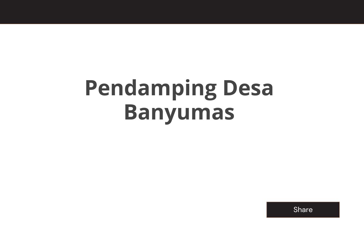 Pendamping Desa Banyumas