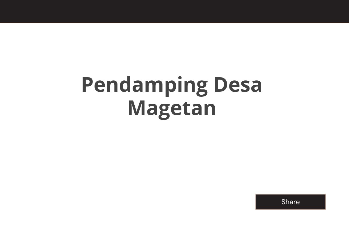 Pendamping Desa Magetan