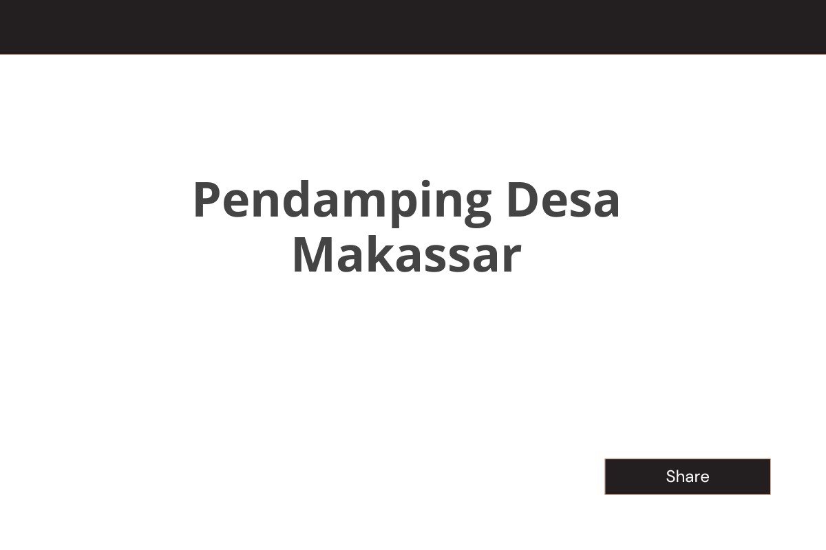 Pendamping Desa Makassar