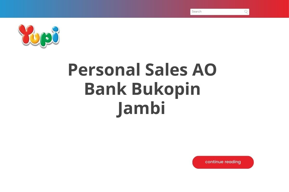 Personal Sales AO Bank Bukopin Jambi