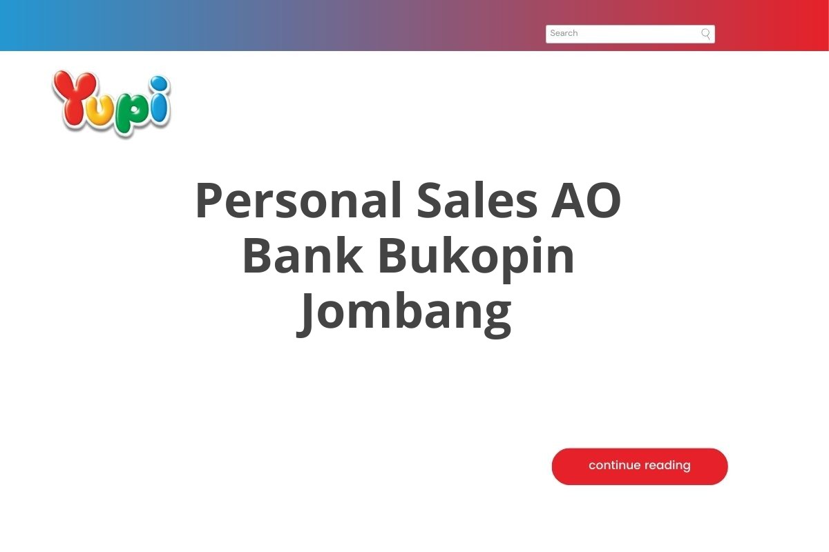 Personal Sales AO Bank Bukopin Jombang