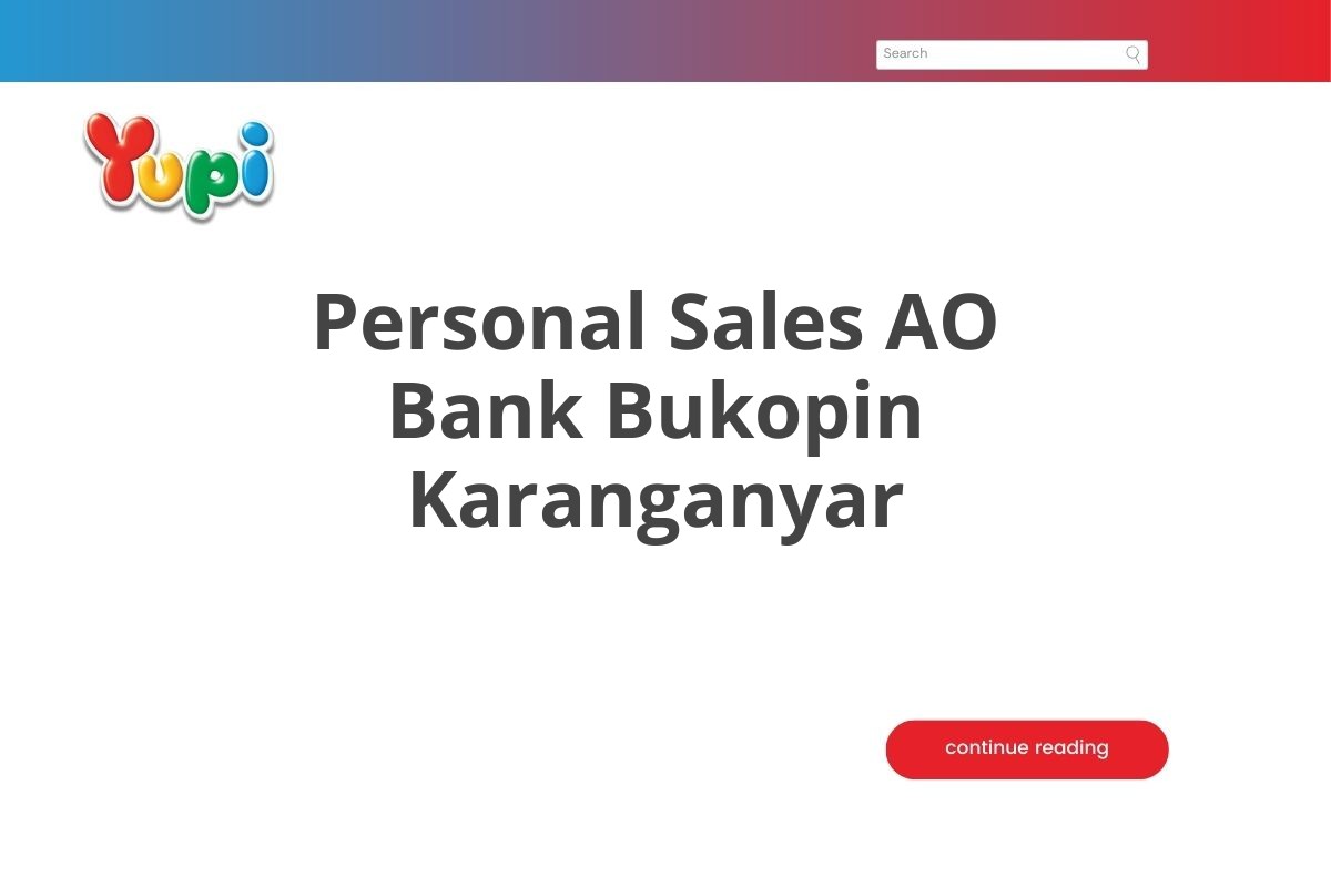 Personal Sales AO Bank Bukopin Karanganyar