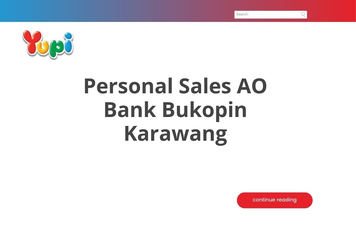 Personal Sales AO Bank Bukopin Karawang