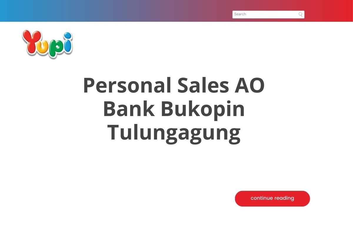 Personal Sales AO Bank Bukopin Tulungagung