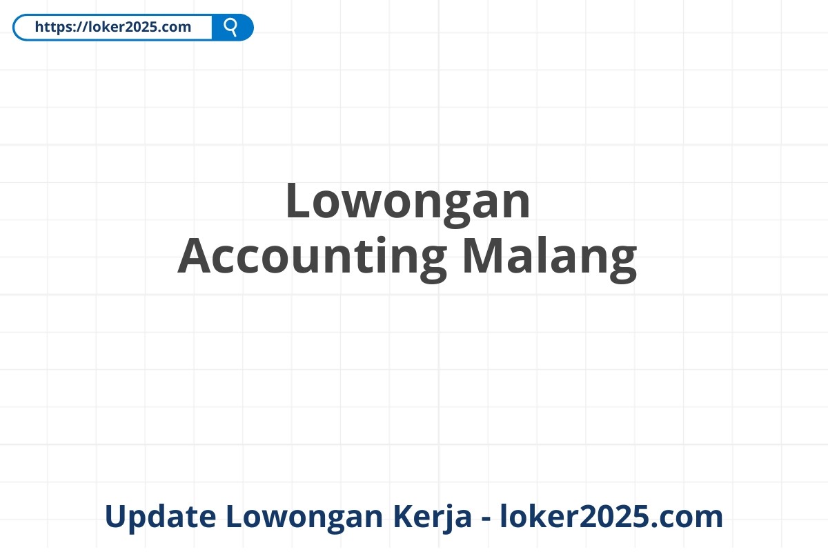 Lowongan Accounting Malang
